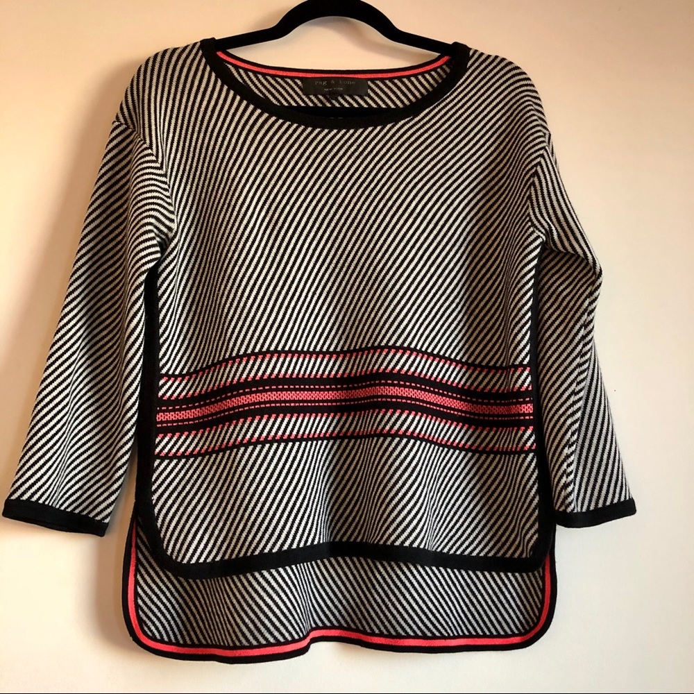Rag & Bone Striped Dawn Merino Sweater